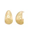 L. Klein Dome Hammered 18k Yellow Gold Hoop Earrings In Gold