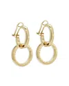 L. Klein Duetto 18k Yellow Gold Large Double-hoop Earrings In Gold