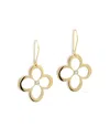 L. Klein 18k Yellow Gold Fiore Diamond Openwork Flower Drop Earrings In Gold