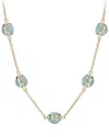 L. Klein 18k Gold Prisma Aquamarine Chain Necklace In Blue/gold