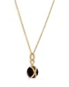 L. Klein 18k Yellow Gold Prisma Black Agate Small Pendant Necklace, 16-18 In Black/gold