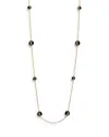 L. Klein 18k Yellow Gold Prisma Black Agate Station Long Chain Necklace, 37 In Black/gold