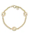 L. Klein 18k Yellow Gold Prisma Cage & Ball Bracelet In Gold