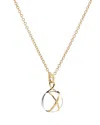 L. Klein 18k Yellow Gold Prisma Crystal Quartz 14mm Pendant Classic Chain Necklace, 16-18 In Gold