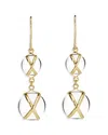 L. Klein 18k Gold Prisma Crystal Quartz Drop Earrings In Gold