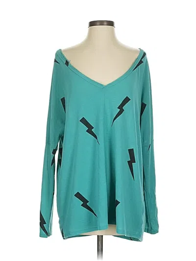 Pre-owned L Love Long Sleeve Blouse In Blue