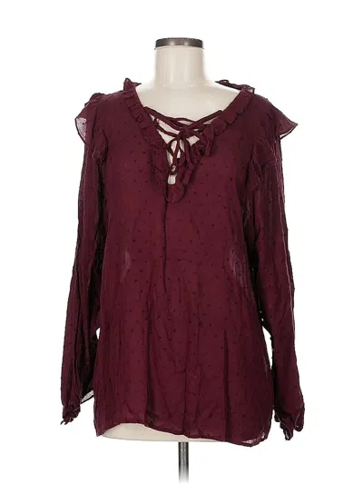 Pre-owned L Love Long Sleeve T-shirt In Burgundy