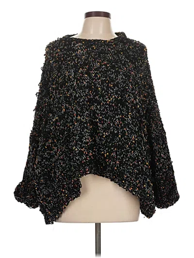 Pre-owned L Love Poncho In Black