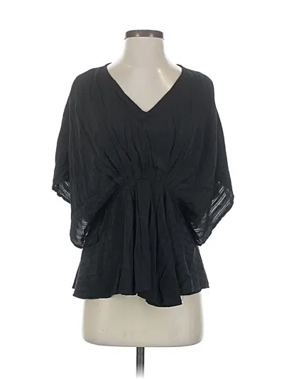 Pre-owned L Love Short Sleeve Blouse In Black