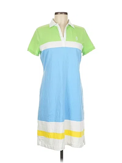 Pre-owned L-rl Lauren Active Ralph Lauren Casual Dress In Blue