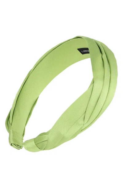 L Erickson Grace Silk Headband In Green