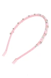 L Erickson Rosebay Crystal Headband In Rose Pink