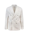 L.B.M 1911 TOM DOUBLE-BREASTED JACKET IN IVORY JERSEY