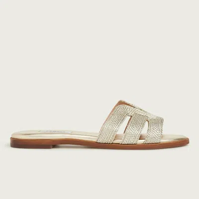 Lk Bennett Riley Flat Sandals In Gold