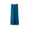 L2r The Label Women's Amal Draped Satin Skirt In Peacock Blue