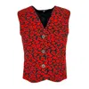 L2r The Label Women's Black / Red Vest - Black & Red Animal Print In Black/red