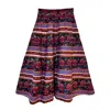 L2r The Label Women's Blue / Red / Pink Floral Midi Skirt In Cherry Red & Blue In Blue/red/pink