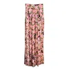 L2r The Label Women's Green / Yellow / Orange Fadwa Wide Leg Pants In Hippie Print In Green/yellow/orange