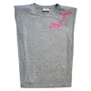 L2r The Label Women's Love Is Cool Muscle Tee - Grey In Grey