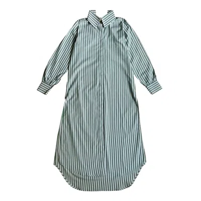 L2r The Label Women's Open-back Shirt Dress In Green