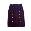 L2r The Label Women's Pink / Purple Majorelle Midi Skirt In Burgundy In Pink/purple