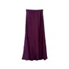 L2r The Label Women's Red Amal Draped Satin Skirt In Burgundy