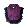 L2r The Label Women's Red Amal Draped Satin Top In Burgundy