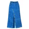 L2r The Label Women's Sailor Maxi Denim Skirt In Blue In Blue