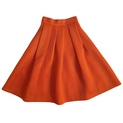 L2r The Label Women's Yellow / Orange Full Midi Skirt In Orange In Yellow/orange