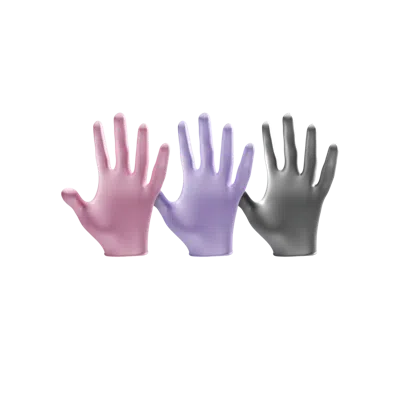 L3vel3 Nitrile Disposable 3 Boxes Pearl Powder-free Gloves - Medium In Multi