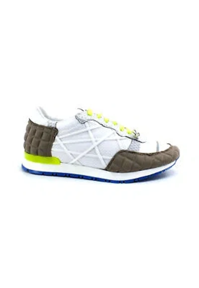 Pre-owned L4k3 Mr.big Old School Sneaker Running White Beige Yellow F06-old