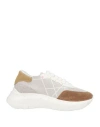 L4k3 Woman Sneakers Light Grey Size 6 Textile Fibers, Leather