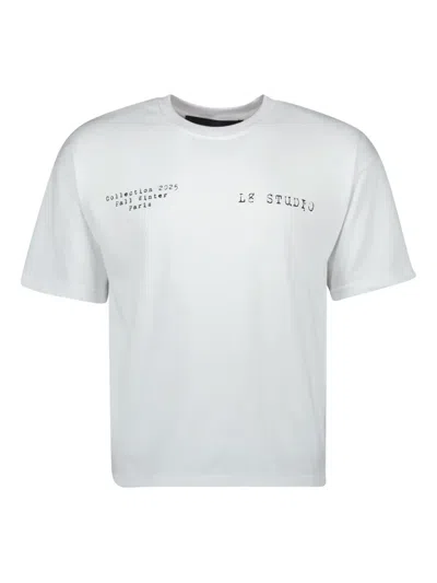 L8 Studio Vierge Print Cotton T-shirt In White