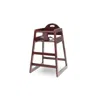 La Baby Solid Wood Stackable High Chair, Cherry In Brown