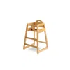 La Baby Solid Wood Stackable High Chair, Natural In Brown