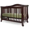 La Baby The Brentwood 4 In 1 Convertible Full Sized Wood Crib, Cherry In Brown