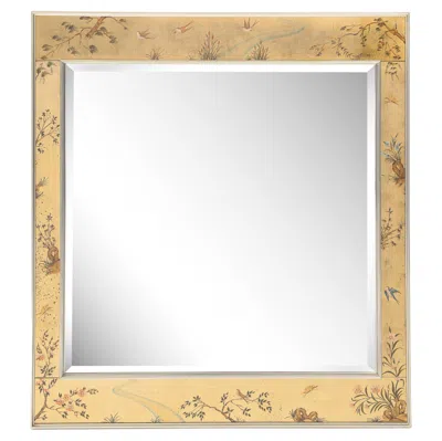 Pre-owned La Barge Chinoiserie Mirror With Eglomise Glass & Gold Leaf Frame