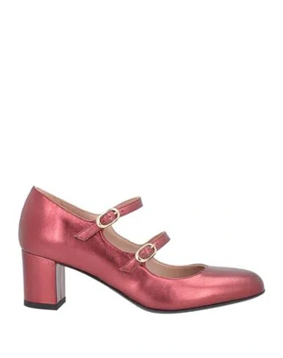 La Belle Woman Pumps Brick Size 8 Leather In Red