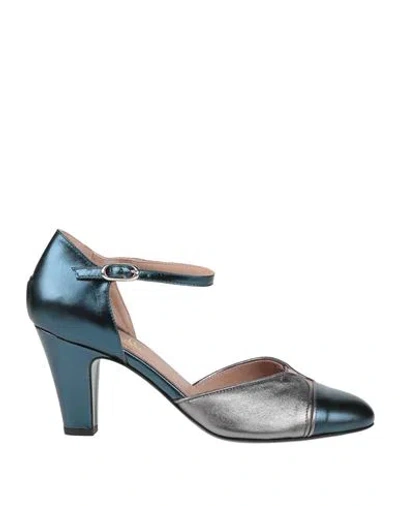 La Belle Woman Pumps Navy Size 10 Leather In Blue