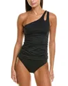 La Blanca 2pc One-shoulder Tankini Set In Black