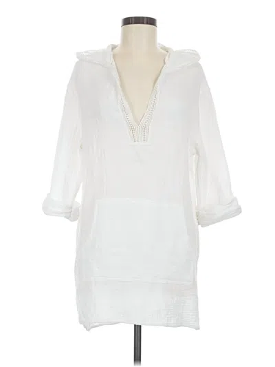 Pre-owned La Blanca 3/4 Sleeve Blouse In White