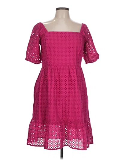 Pre-owned La Blanca 3/4 Sleeve Top Pink Square Neckline Tops