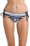 La Blanca Adjustable Loop Hipster Bikini Bottoms In Indigo