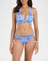 La Blanca Alboran Banded Bikini Top In Blue
