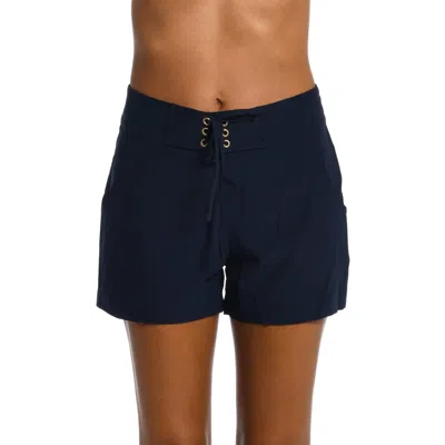LA BLANCA ALL ABOARD 4' PLUS SHORTS IN INDIGO