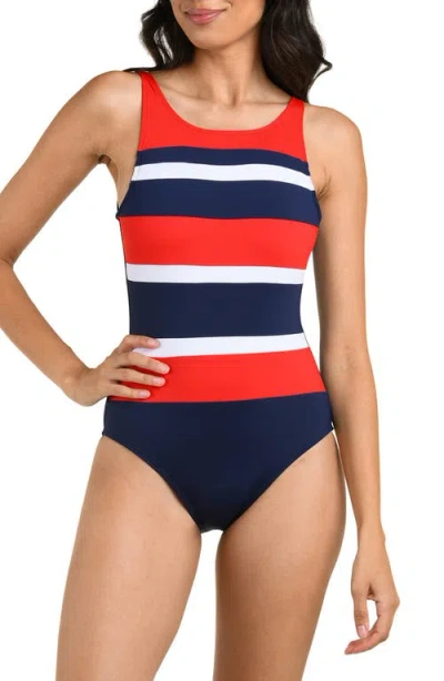 La Blanca Americana Stripe One-piece Swimsuit In Multi
