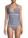 La Blanca Apulia Halter Tankini In Indigo