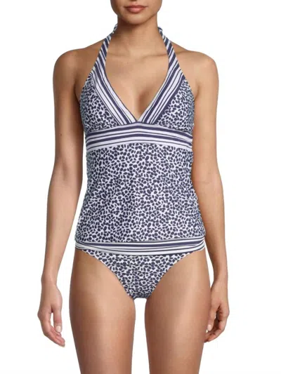 La Blanca Apulia Halter Tankini In Indigo In Gray