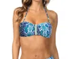 La Blanca Bandeau Bikini Bra In Serpentina In Multi