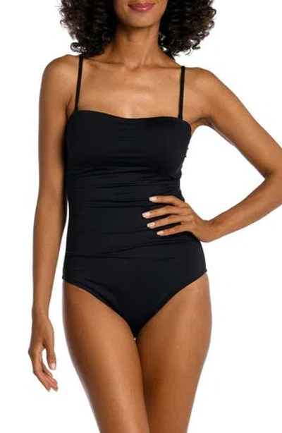 La Blanca Bandeau One-piece Swimsuit In Black